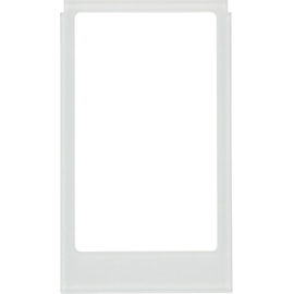13206909 Berker Designrahmen eckig, große Ausführung Glas, polarweiß Produktbild front M