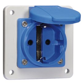 92096577 Bals SCHUKO Anbausteckdose SL 16A IP54 blau Ni 71108 QUICK CONNECT, F Produktbild front M