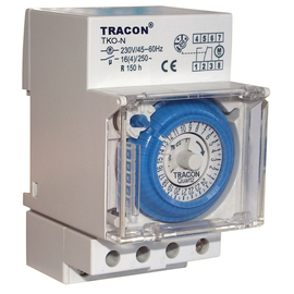 TKO-N Tracon Schaltuhr, Täglich, elektro-mechanische, Reiheneinbau 230V, Produktbild front M