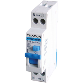 KVKGE-13/30 Tracon Kombi-Schutzschalter, elektronische, 1P, C Charakteristik C13 Produktbild front M