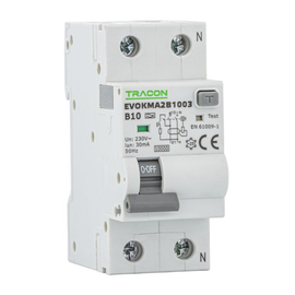 EVOKMA2C1603 Tracon Kombi-Schutzschalter 2P, C C16A, 30 mA, 10kA, A Produktbild front M