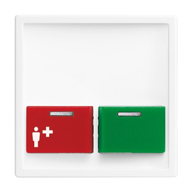 2CKA001724A4393 Busch-Jaeger Zentralscheibe Ruf-/Abstelltaster 2-fac Produktbild front M