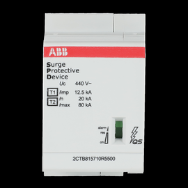 2CTB815710R5500 ABB Ersatzmodul Kombi- Ableiter Typ 1+2 12.5kA Uc 440V Up 1 6 Produktbild front M