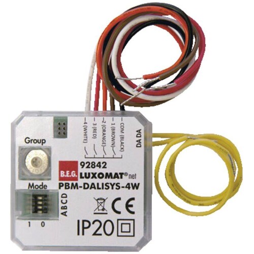 92842 B.E.G. DALISYS Tasterschnittstelle 4fach UP Produktbild Front View L