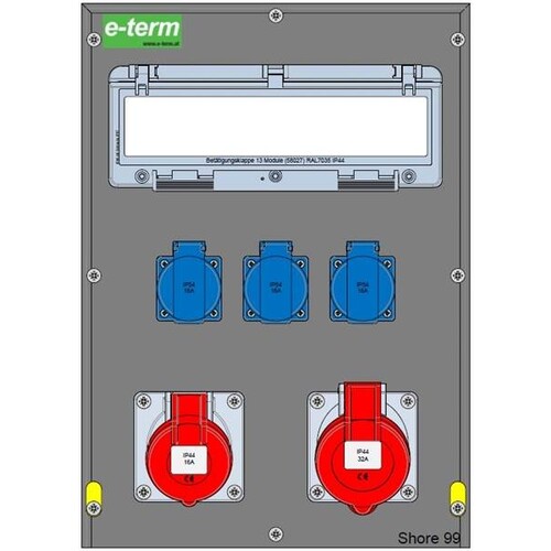 92009368 E-Term Vollgummiverteiler MODBOX WM 0011-3 FI040 IP44 MODBOX-L B3 Produktbild Front View L