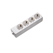 1048/kws KaiserLeitungen Steckdose 4- fach 45°mit Schutzkontakt, kalkweiß Produktbild front S