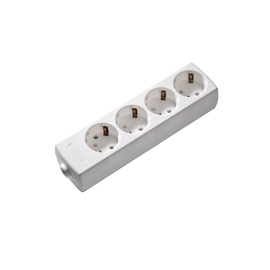 1048/kws KaiserLeitungen Steckdose 4- fach 45°mit Schutzkontakt, kalkweiß Produktbild front M