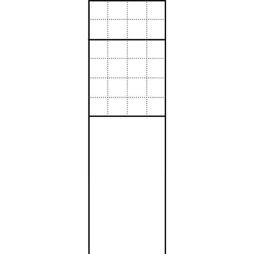 200023140-00 Siedle BG/SR 611-4/6-0 W Freistehender Briefkasten mit Standrohr Produktbild Front View L
