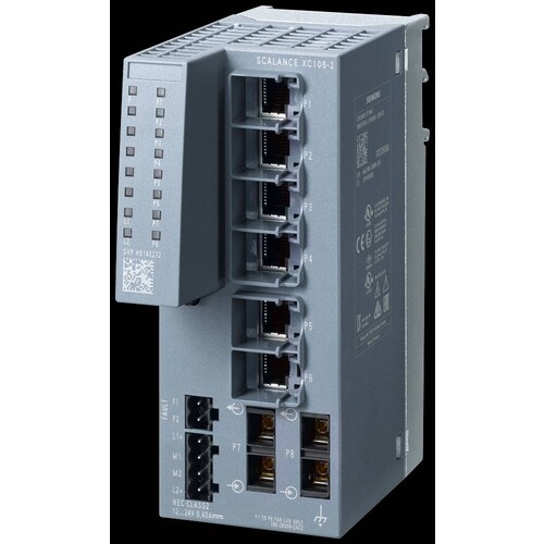 6GK5106-2BD00-2AC2 Siemens SCALANCE XC106-2, unmanaged switch, 6x RJ45, 2x  Produktbild