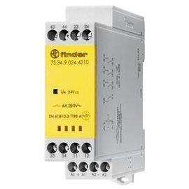 7S.34.9.024.4310 Finder Relaismodul mit zwangsgeführten Kontakten, 3 Schließer Produktbild front M