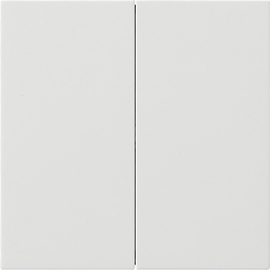 5362112 Gira S3000 Bedienaufs. 2f Flächenschalter Reinweiß Produktbild front M