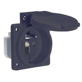 92008709 Bals SCHUKO Anbausteckdose 16A IP54 schwarz Ni 71120 belg./franz. Syst Produktbild front M