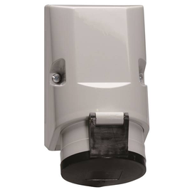 92009323 Bals Wandsteckdose SL 16A 4p 500V 7h IP44 11945 schwarz, QUICK CONNE Produktbild front M