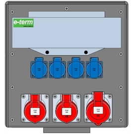 92009419 E-Term Vollgummiverteiler WM 0012-4 FI063 IP44 B370xH396xT225mm Produktbild front M