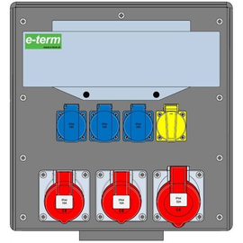 92009427 E-Term Vollgummiverteiler WM 0012-3 FI063 IP44 RJ B370xH396xT225mm Produktbild front M