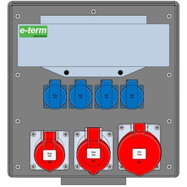92009437 E-Term Vollgummiverteiler WM 0111-4 FI063 IP44 B370xH396xT241mm Produktbild front M
