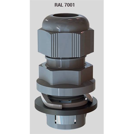 92009794 RST Rabe Kabelverschraubung Frontfix M16 PA6 RAL7001 IP66/68, KB 5- Produktbild front M