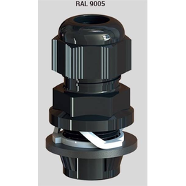 92009804 RST Rabe Kabelverschraubung Frontfix M25 PA6 RAL9005 IP66/68, KB 11 Produktbild front M