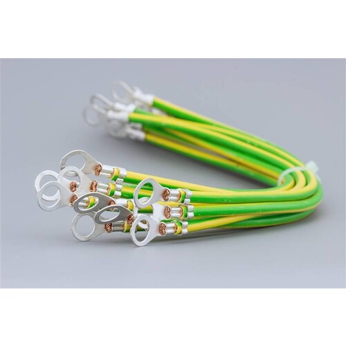 92093970 Eldon ECFA220 Erdungskabel M6/M8 (10Stk.) 220mm 6 mm² Kupferkabel  Produktbild Front View L