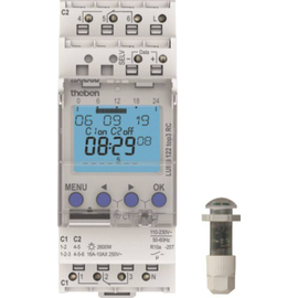 1220230 Theben Dämmerungsschalter mit Zeitschaltuhr, Einbau-Lichtsensor, 2 Ka Produktbild