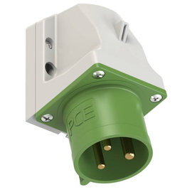 523-10 PC-Electric CEE-Wandgerätestecker 32A 3p 10h IP44 Produktbild front M