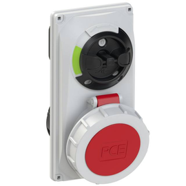 60152-6 PC-Electric CEE-Steckdose abschaltbar kompakt 16A 5p 6h IP66/IP67 Produktbild front M