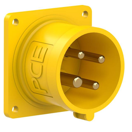 614-4f6 PC-Electric CEE- Anbaugerätestecker 60x60 gerade 16A 4p Produktbild front M