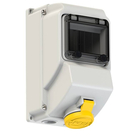 75133-4 PC-Electric CEE-Wandsteckdose mit Fenster 16A 3p 4h IP44 Produktbild front M