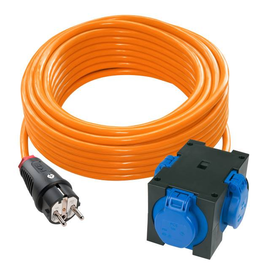 9430438 PC-Electric Verlängerungsleitung 10m H07BQ-F 3G2,5 orange PUR SK-Stecker Produktbild front M