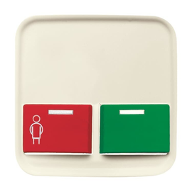 2CKA001724A4409 Busch-Jaeger Zentralscheibe 2-fach rot / grün weiß-B Produktbild front M