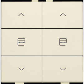 100-51036 Niko Zweifach Taster für Niko Home Control, cream Produktbild front M