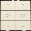 100-51046 Niko Doppel Dimmersteuerung für Niko Home Control, cream Produktbild front S