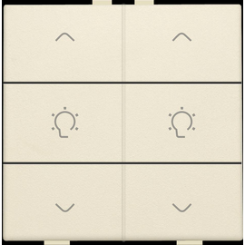 100-51046 Niko Doppel Dimmersteuerung für Niko Home Control, cream Produktbild front M