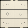 100-52046 Niko Doppel Dimmersteuerung mit LED für Niko Home Control, cream Produktbild front S