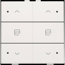 101-52036 Niko Zweifach Taster mit LED für Niko Home Control, white Produktbild front M
