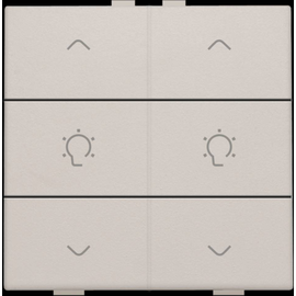 102-51046 Niko Doppel Dimmersteuerung für Niko Home Control, light grey Produktbild front M