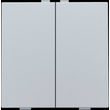 121-51002 Niko Zweifach Taster für Niko Home Control, sterling coated Produktbild front S