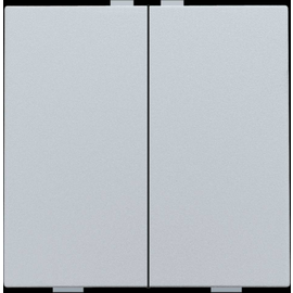 121-51002 Niko Zweifach Taster für Niko Home Control, sterling coated Produktbild front M