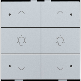 121-52046 Niko Doppel Dimmersteuerung mit LED für Niko Home Control, sterling Produktbild front M