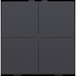 122-51004 Niko 4 fach Taster für Niko Home Control, anthracite coated Produktbild front S