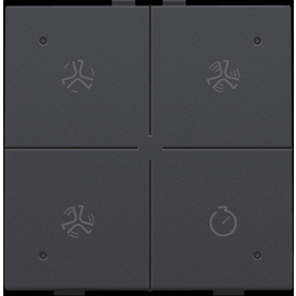 122-52054 Niko Belüftungssteuerung mit LED für Niko Home Control, anthracite c Produktbild front M