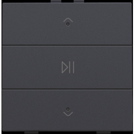 122-52073 Niko Einfach Audiosteuerung mit LEDs für Niko Home Control, anthrac Produktbild front M