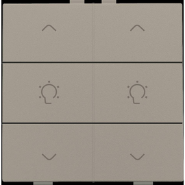 123-51046 Niko Doppel Dimmersteuerung für Niko Home Control, bronze coated Produktbild front M