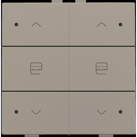 123-52036 Niko Zweifach Taster mit LED für Niko Home Control, bronze coated Produktbild front M