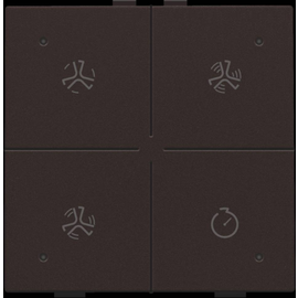 124-52054 Niko Belüftungssteuerung mit LED für Niko Home Control, dark brown c Produktbild front M