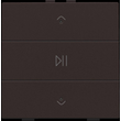 124-52073 Niko Einfach Audiosteuerung mit LEDs für Niko Home Control, dark br Produktbild front S