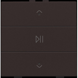 124-52073 Niko Einfach Audiosteuerung mit LEDs für Niko Home Control, dark br Produktbild front M