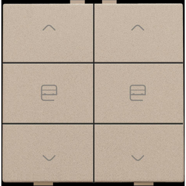 157-51036 Niko Zweifach Taster für Niko Home Control, champagne coated Produktbild front M