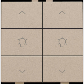 157-51046 Niko Doppel Dimmersteuerung für Niko Home Control, champagne coated Produktbild front M