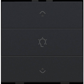 161-52043 Niko Einfach Dimmersteuerung für Niko Home Control mit LEDs, black c Produktbild front M